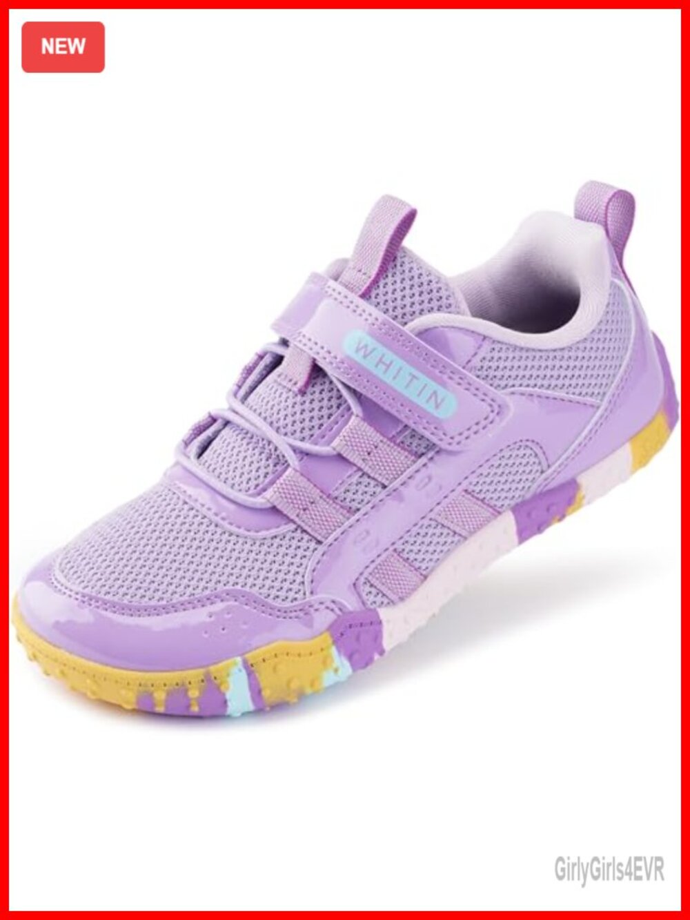 Kids Barefoot Sneakers Wide Toe Box Zero-Drop Flexible Hook & Loop
